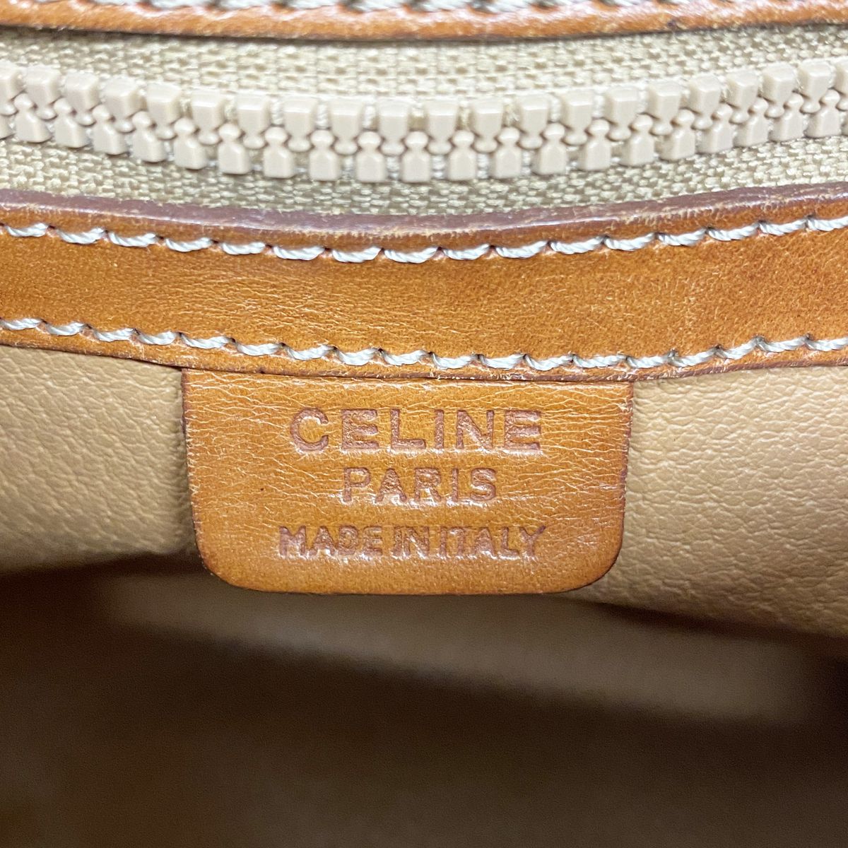 Celine Handbag Macadam Brown Gold — view 5