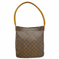 Louis Vuitton Shoulder Bag Monogram Looping GM Brown