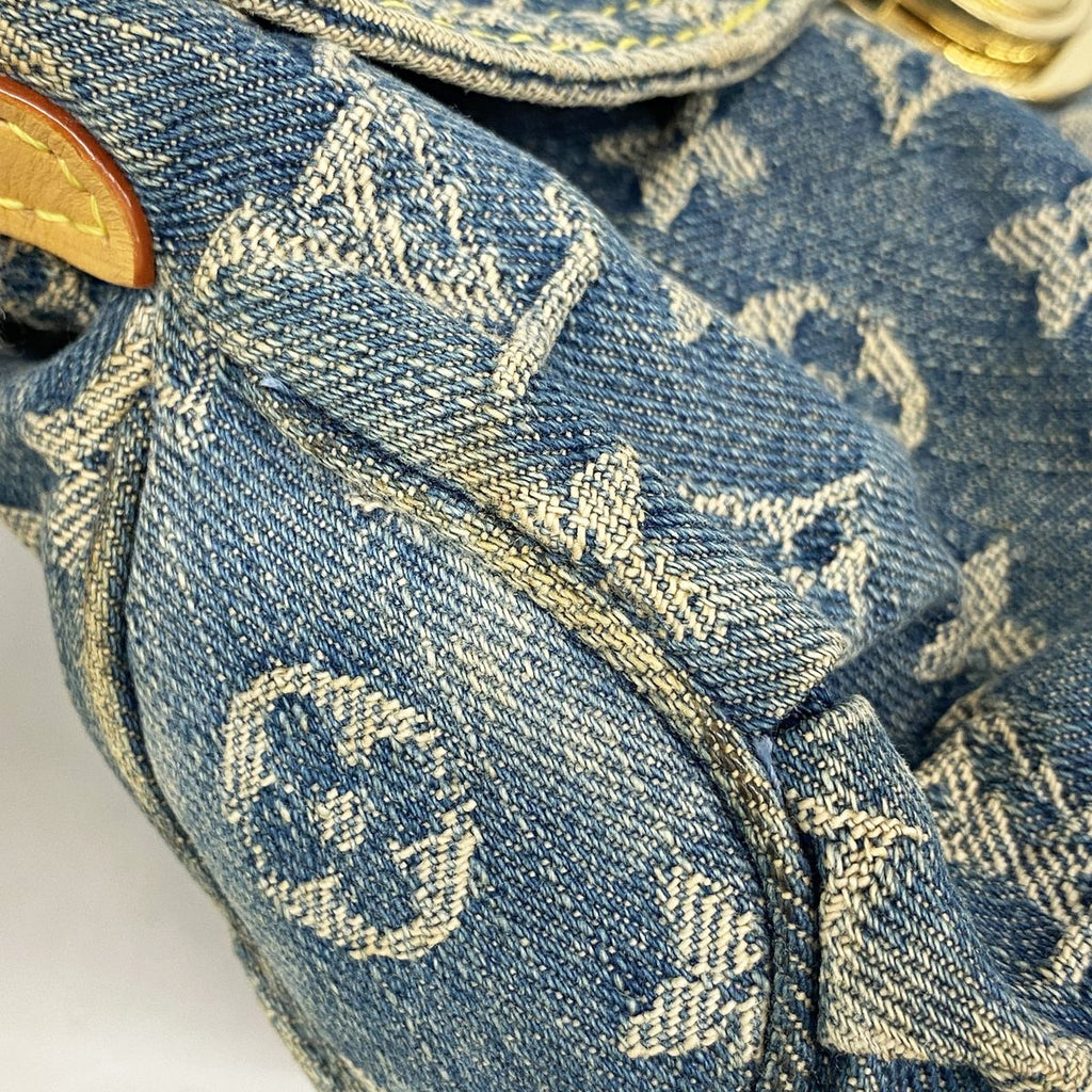 Louis Vuitton Handbag Monogram Denim Mini Pleaty Blue — view 7