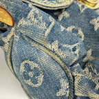 Louis Vuitton Handbag Monogram Denim Mini Pleaty Blue — view 7