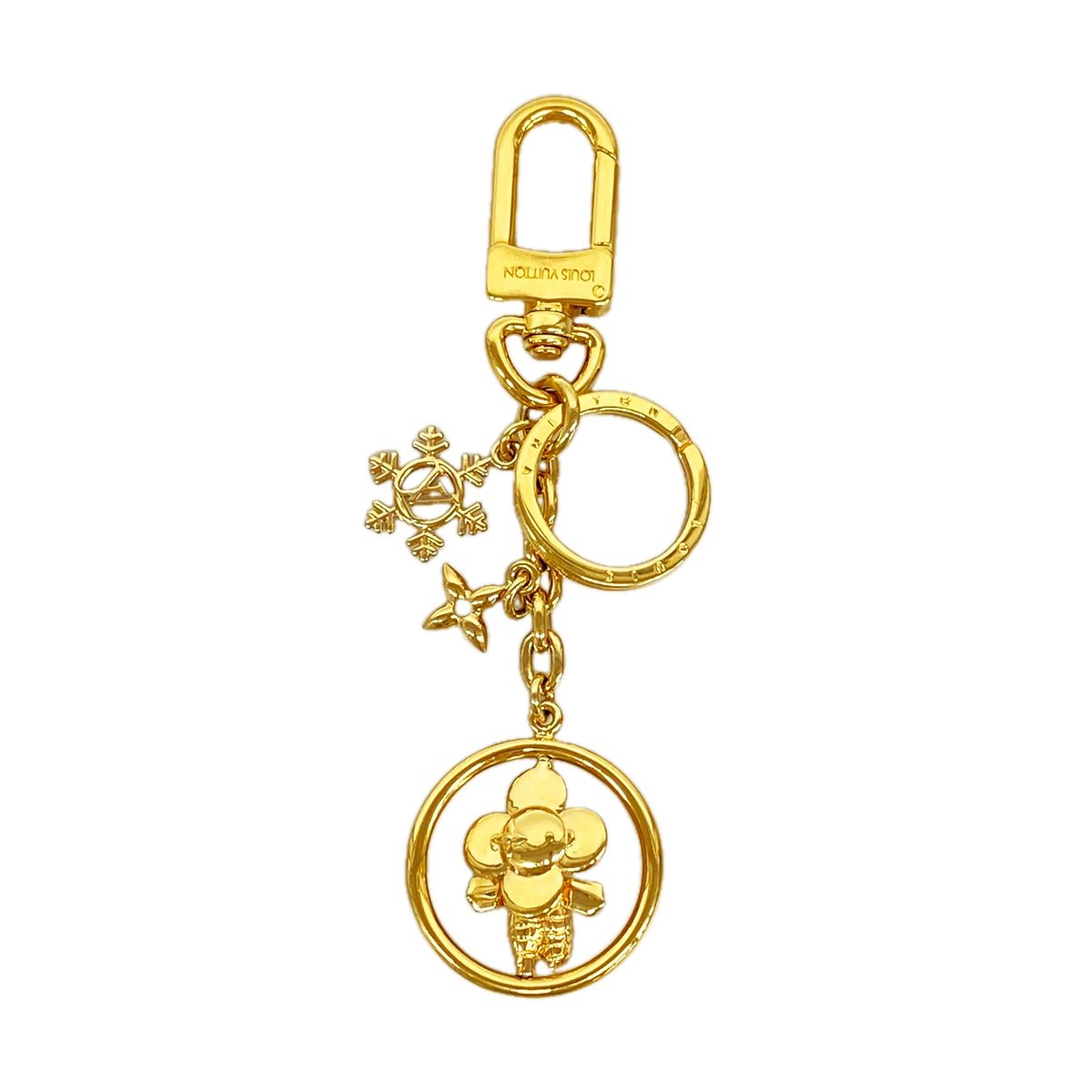 Louis Vuitton Key Holder Charm Vivienne Ice Skating Gold