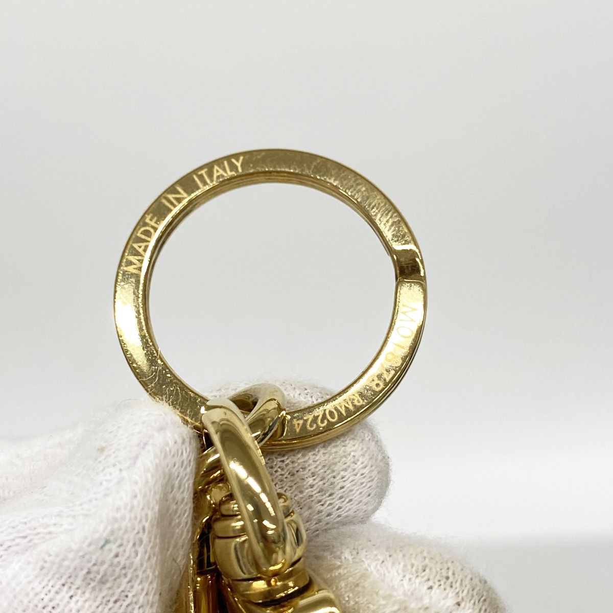 Louis Vuitton Key Holder Charm LV Iconic Gold Dark Brown — view 4