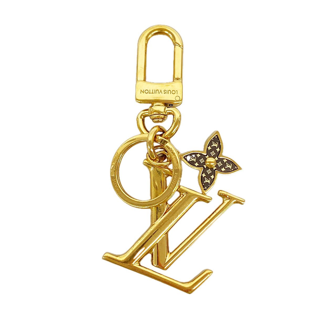 Louis Vuitton Key Holder Charm LV Iconic Gold Dark Brown