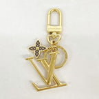 Louis Vuitton Key Holder Charm LV Iconic Gold Dark Brown — view 6