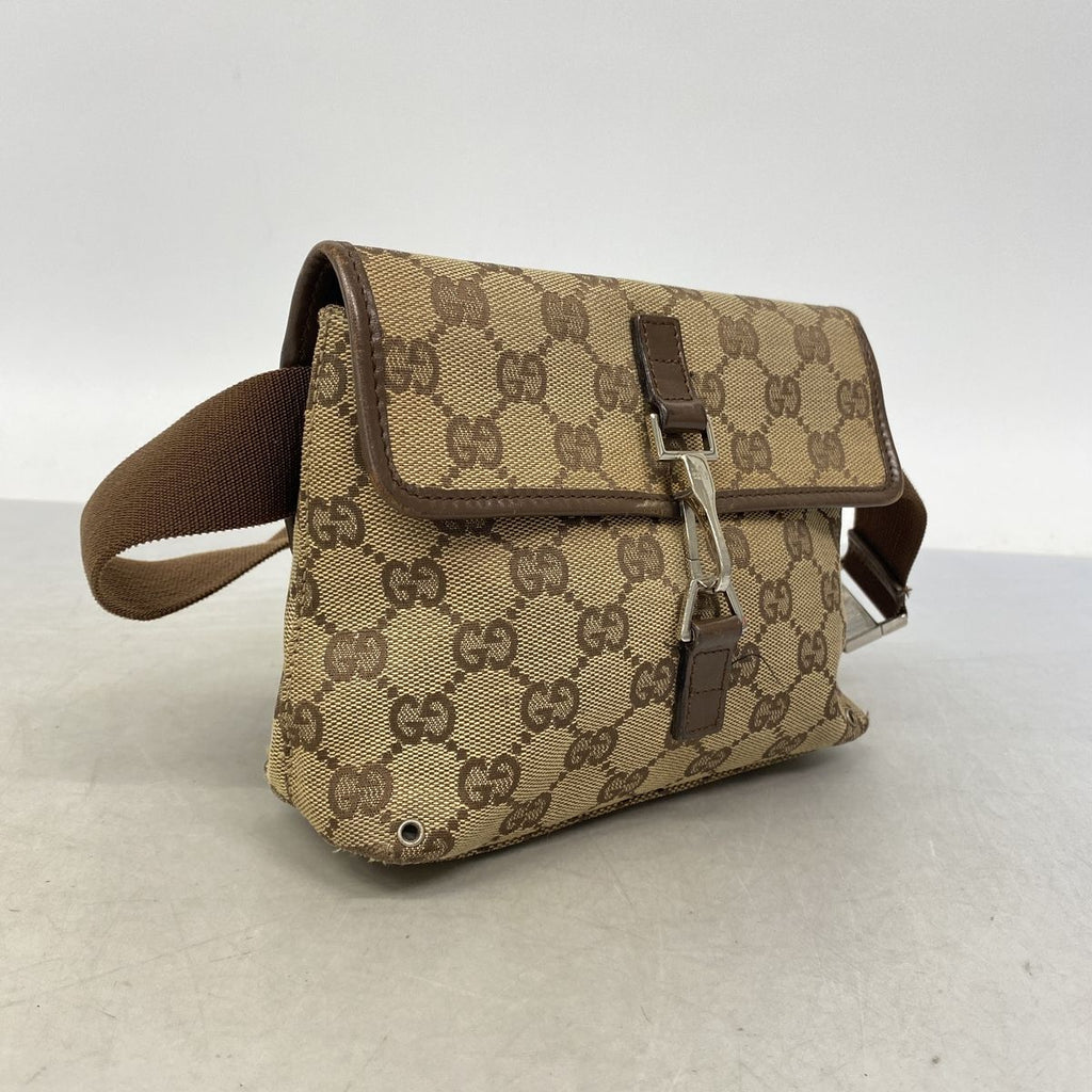 Gucci Waist Bag GG Canvas Brown Silver — view 2