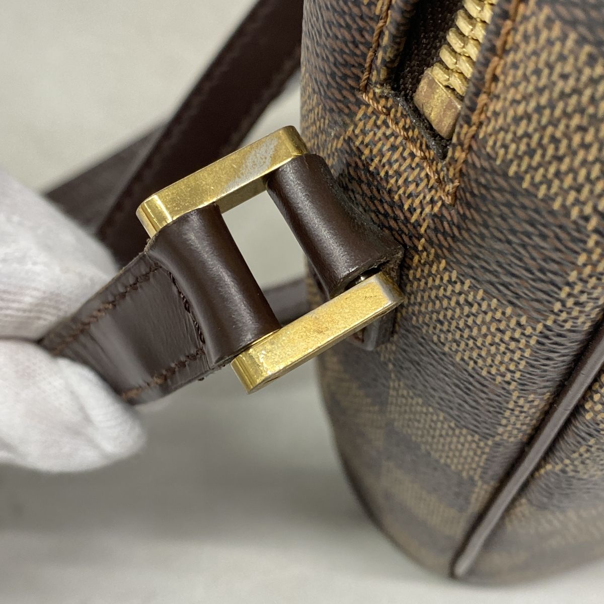 Louis Vuitton Shoulder Bag Damier Ipanema PM Ebene — view 7