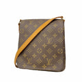 Louis Vuitton Shoulder Bag Monogram Musette Tango Long Strap Brown