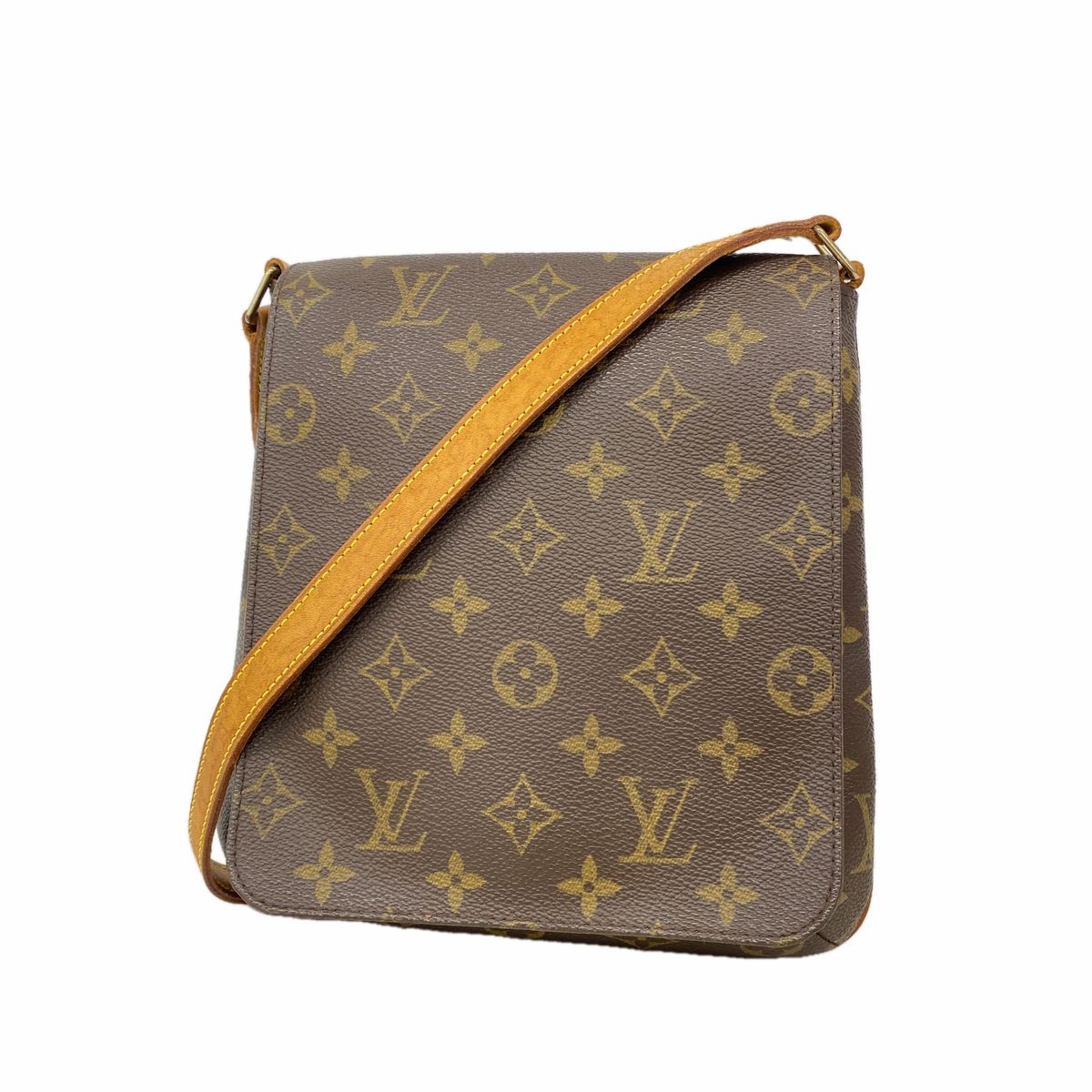 Louis Vuitton Shoulder Bag Monogram Musette Tango Long Strap Brown