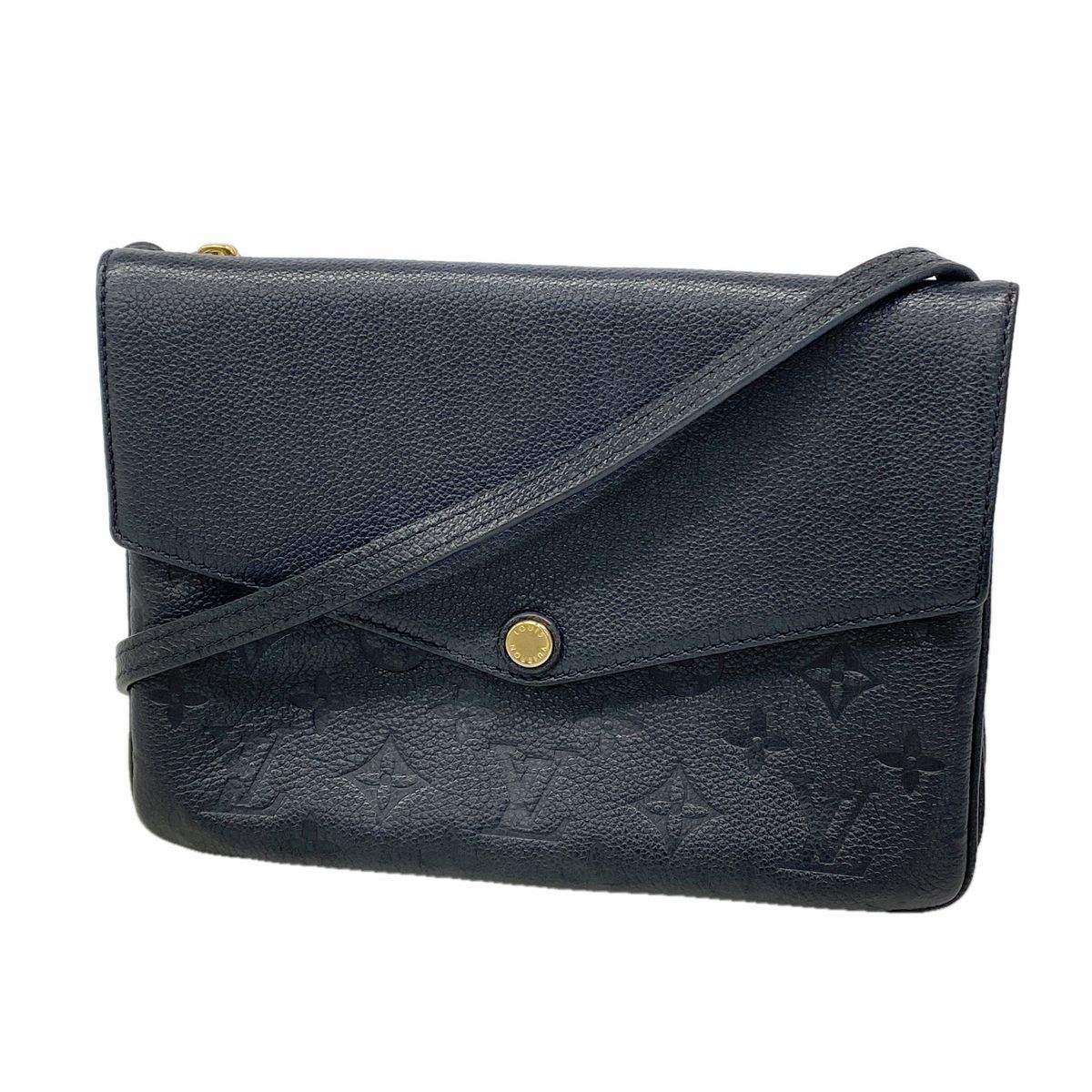 Louis Vuitton Shoulder Bag Monogram Empreinte Twice Noir