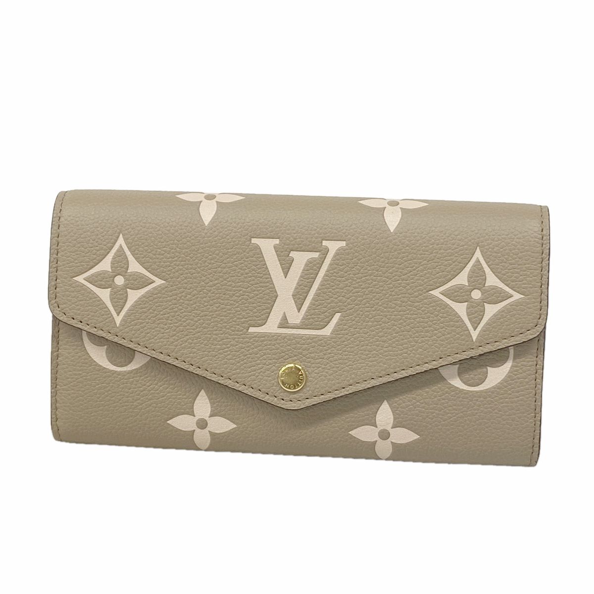Louis Vuitton Wallet Monogram Empreinte Bicolor Portefeuille Sarah Tourterelle