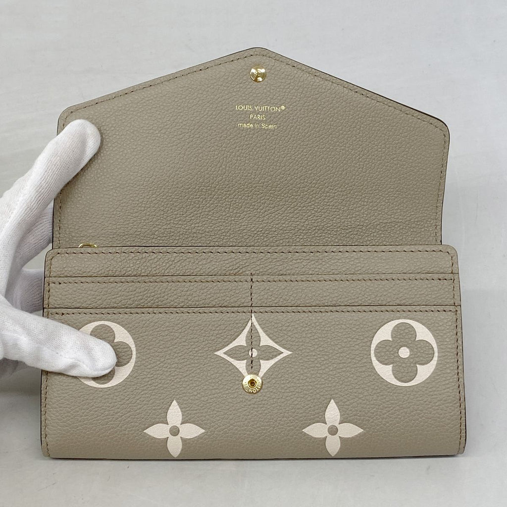 Louis Vuitton Wallet Monogram Empreinte Bicolor Portefeuille Sarah Tourterelle — view 5