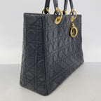 Dior Handbag Cannage Lady Leather Black Gold — view 2