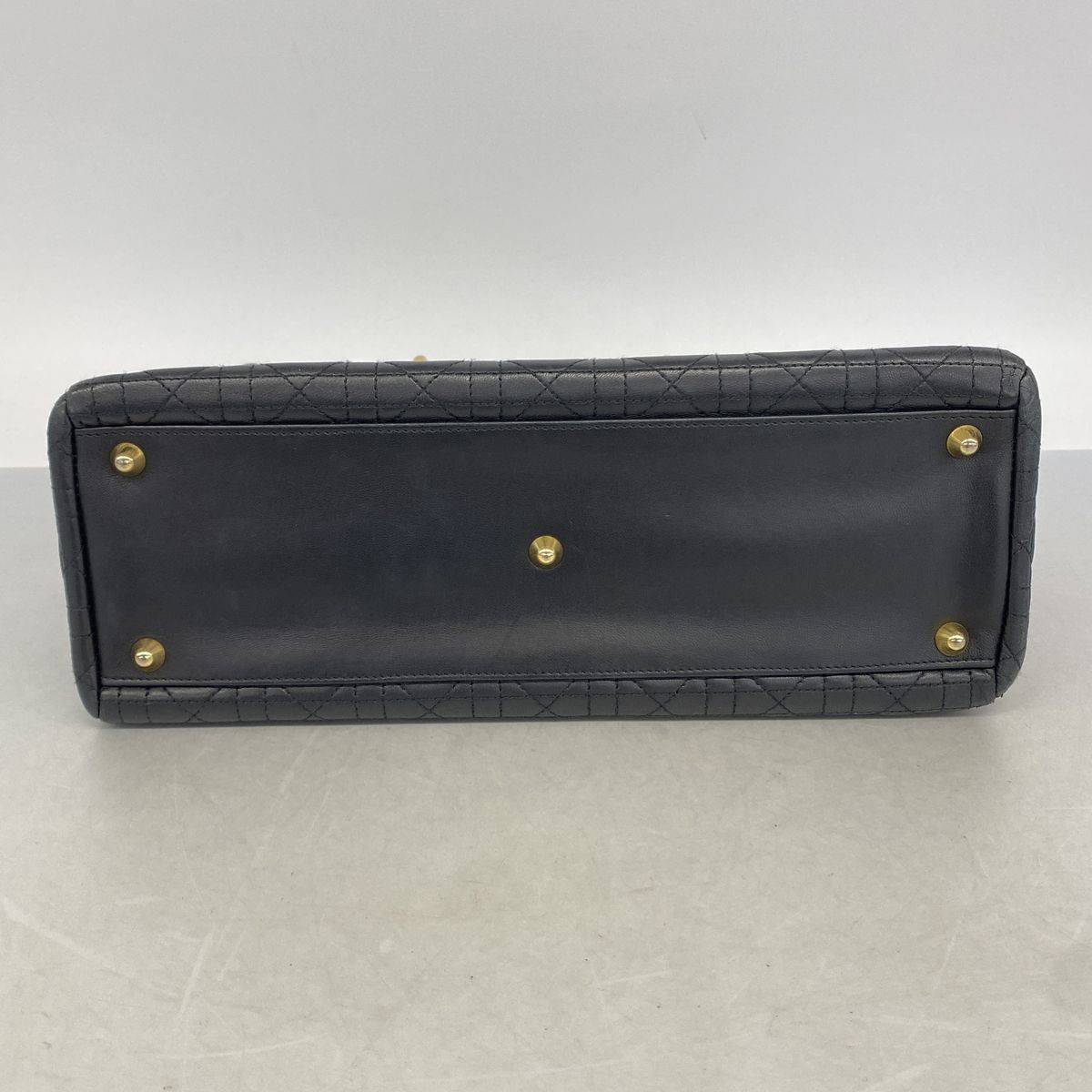 Dior Handbag Cannage Lady Leather Black Gold — view 3