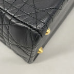 Dior Handbag Cannage Lady Leather Black Gold — view 6
