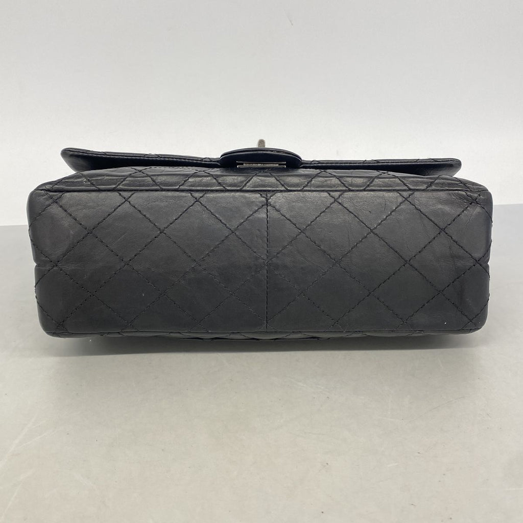Chanel Shoulder Bag 2.55 Calfskin Black Silver — view 3