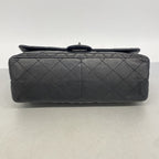 Chanel Shoulder Bag 2.55 Calfskin Black Silver — view 3