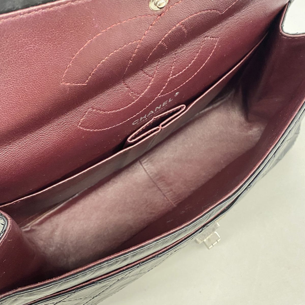 Chanel Shoulder Bag 2.55 Calfskin Black Silver — view 4
