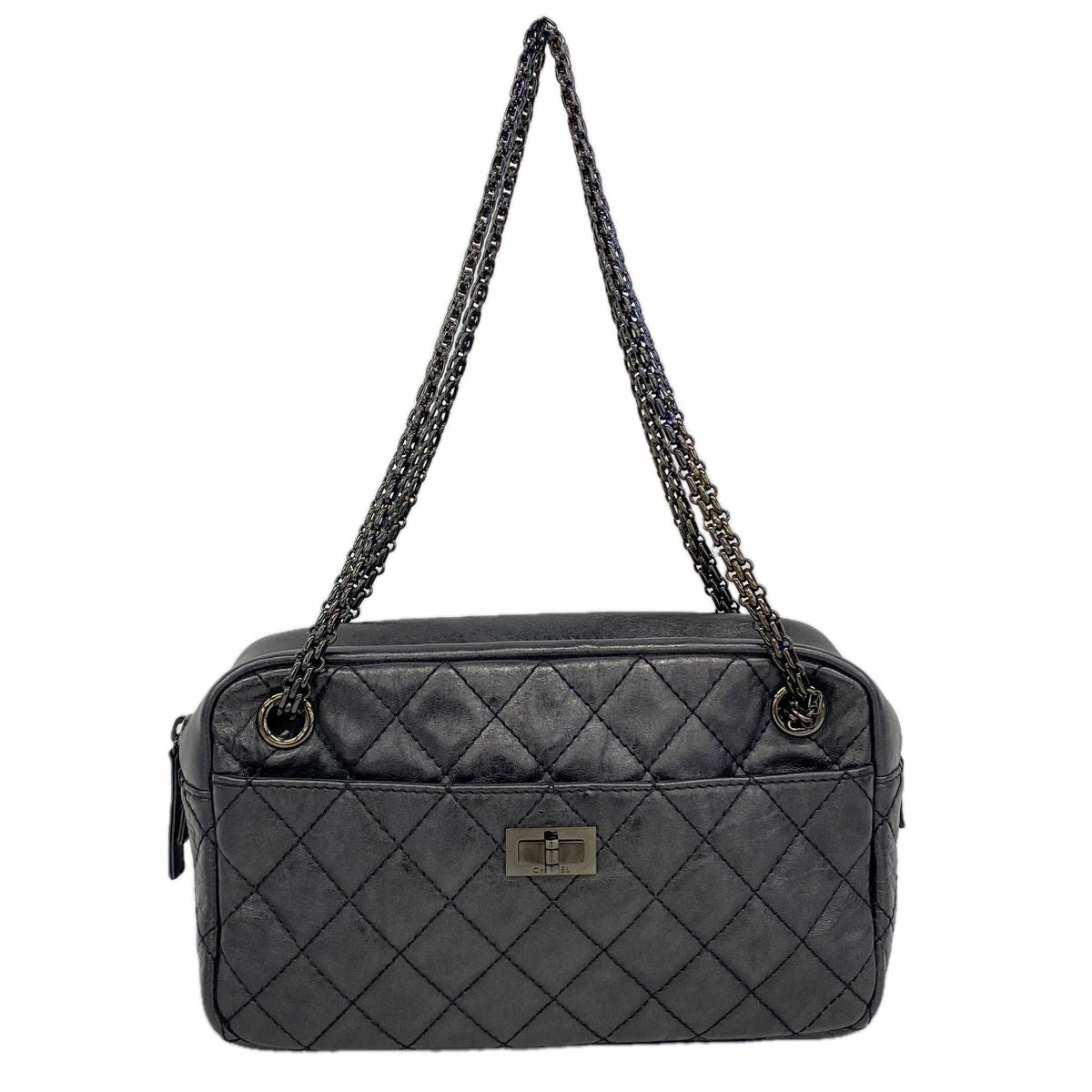 Chanel Shoulder Bag 2.55 Calfskin Black