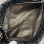 Chanel Shoulder Bag Camellia Leather Black Silver — view 4