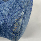 Chanel Shoulder Bag Quilted Denim Blue Champagne Gold — view 6