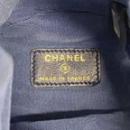 Chanel Shoulder Bag Quilted Denim Blue Champagne Gold — view 5
