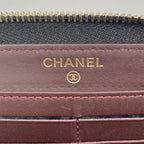 Chanel Wallet Quilted Caviar Leather Black Gold — view 4