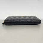 Chanel Wallet Quilted Caviar Leather Black Gold — view 2