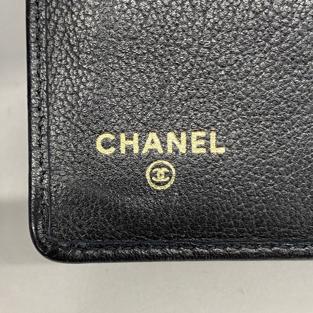 Chanel Wallet Camellia Leather Black Gold — view 4