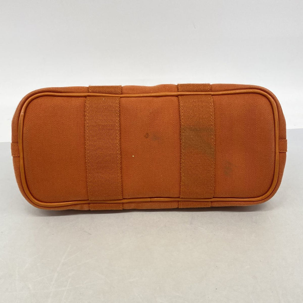 Hermes Tote Bag Valparaiso PM Toile Chevron Orange Silver — view 3