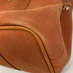Hermes Tote Bag Valparaiso PM Toile Chevron Orange Silver — view 6