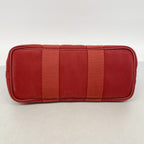 Hermes Tote Bag Valparaiso PM Toile Chevron Red Silver — view 3