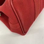 Hermes Tote Bag Valparaiso PM Toile Chevron Red Silver — view 7