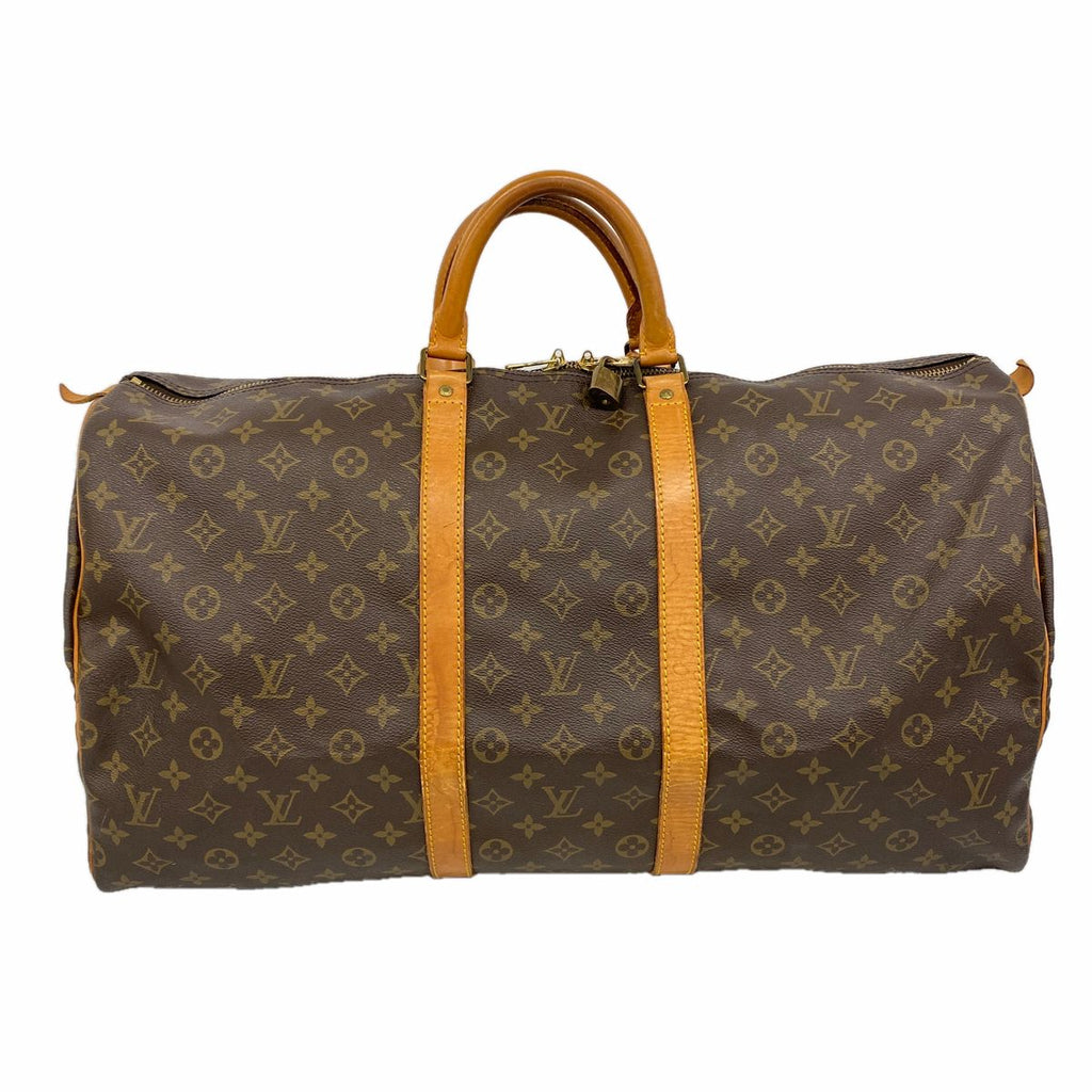 Louis Vuitton Boston Bag Monogram Keepall 55 Brown