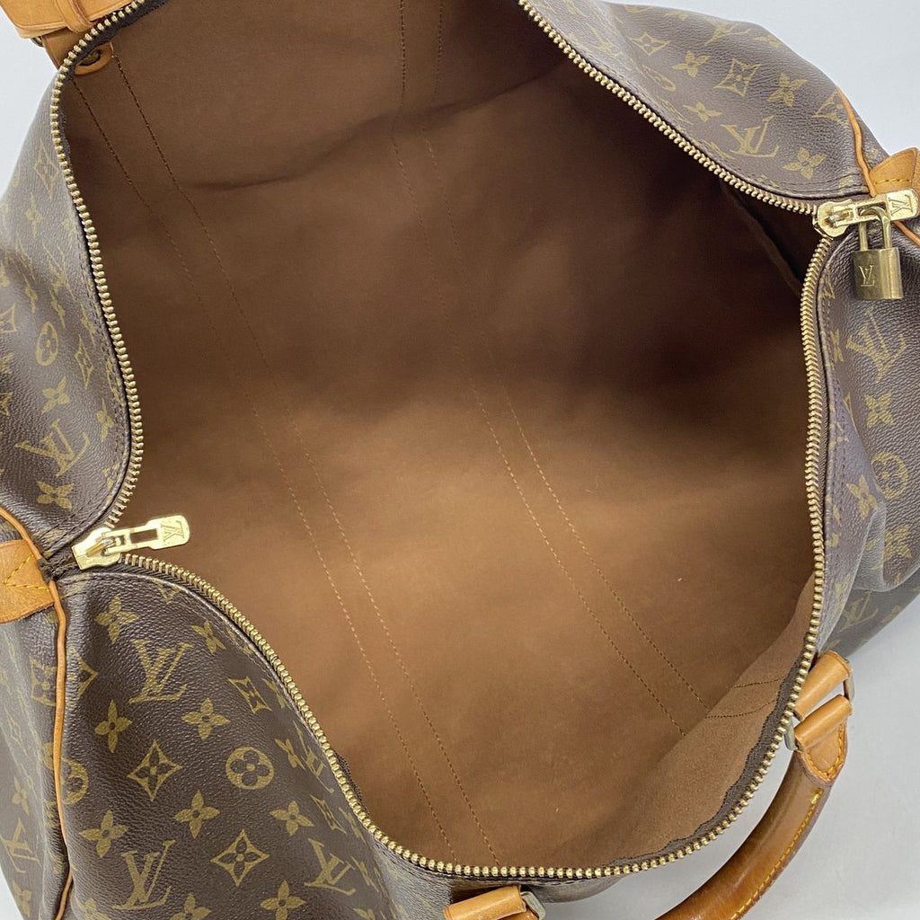 Louis Vuitton Boston Bag Monogram Keepall 55 Brown — view 4