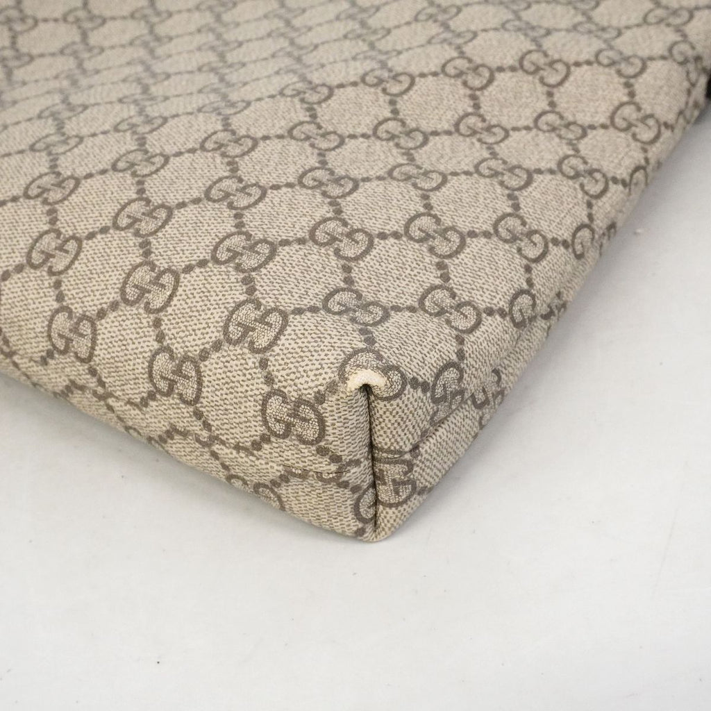 Gucci Shoulder Bag GG Supreme Brown Champagne Gold — view 6