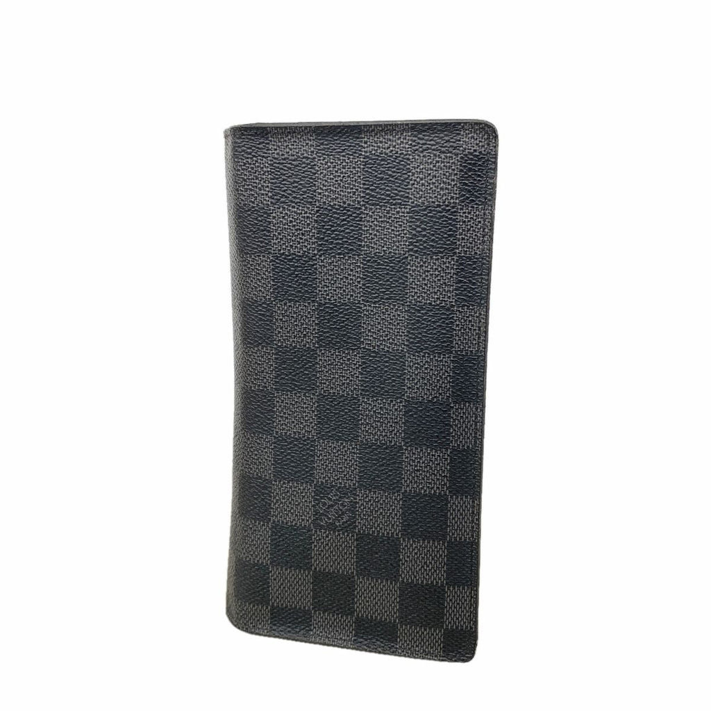 Louis Vuitton Wallet Damier Graphite Portefeuille Brazza Black