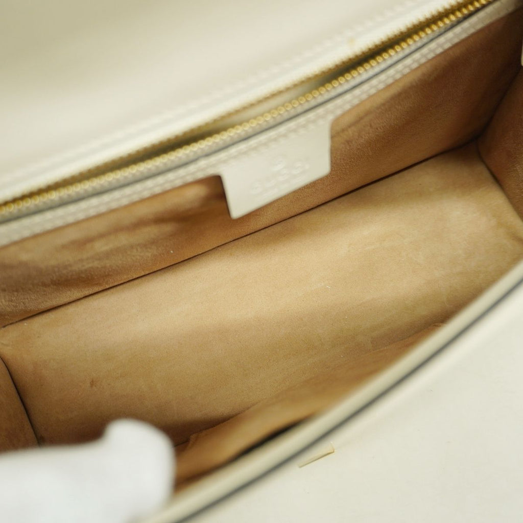 Gucci Shoulder Bag Sherry Line Leather Ivory Gold — view 4