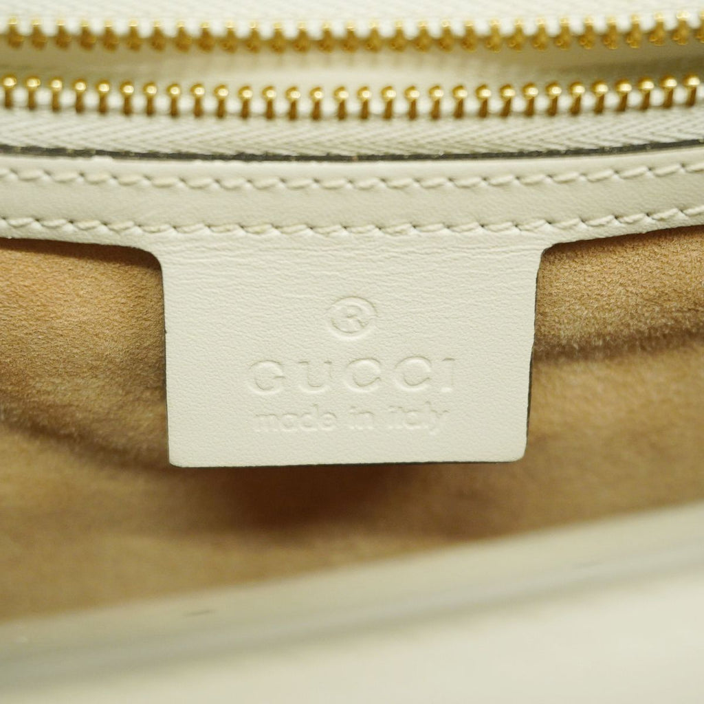Gucci Shoulder Bag Sherry Line Leather Ivory Gold — view 5