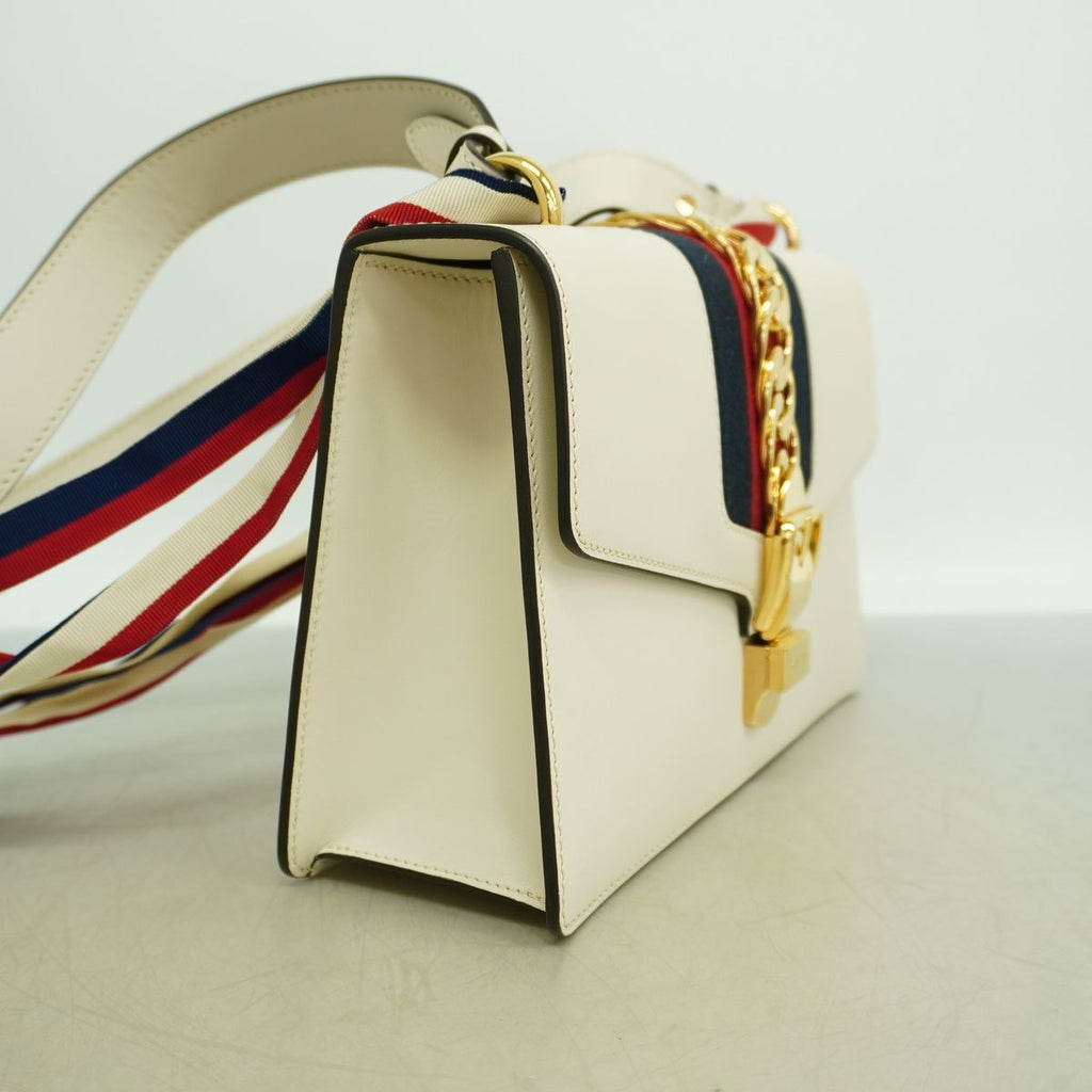 Gucci Shoulder Bag Sherry Line Leather Ivory Gold — view 2