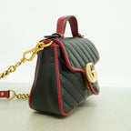Gucci Handbag GG Marmont Leather Black Red Gold 2-Way Bag — view 2