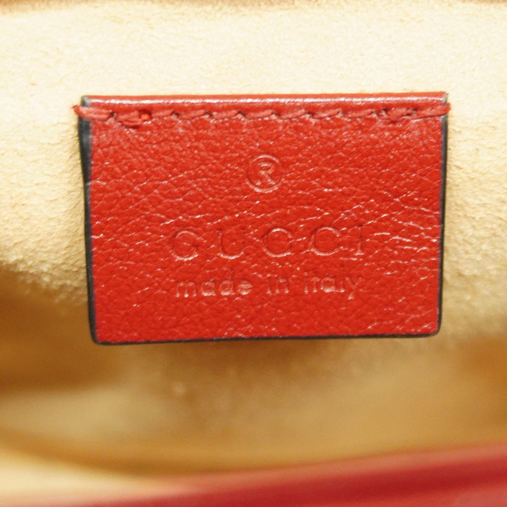 Gucci Handbag GG Marmont Leather Black Red Gold 2-Way Bag — view 5