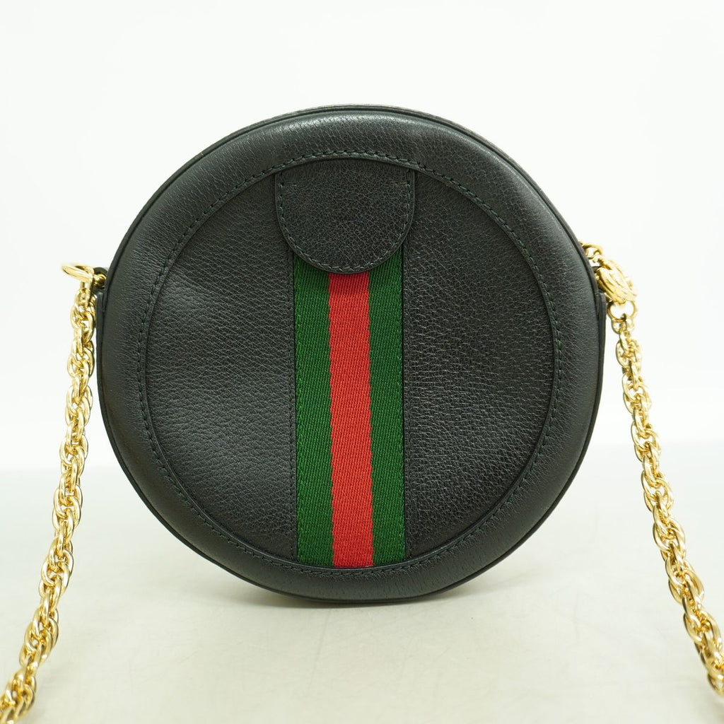 Gucci Shoulder Bag Ophidia Leather Black Gold — view 8