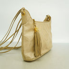 Chanel Shoulder Bag Quilted Lambskin Beige Gold — view 2