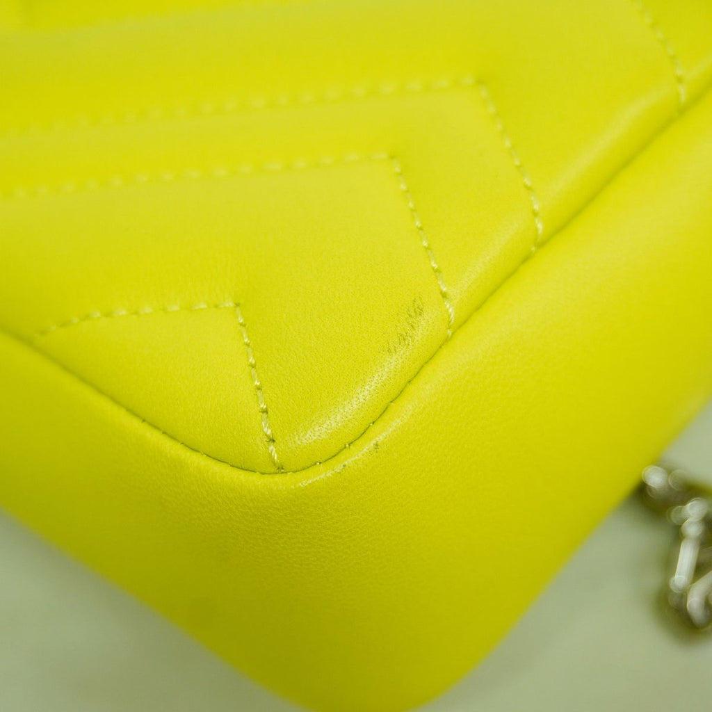 Gucci Shoulder Bag GG Marmont Leather Green Silver — view 6