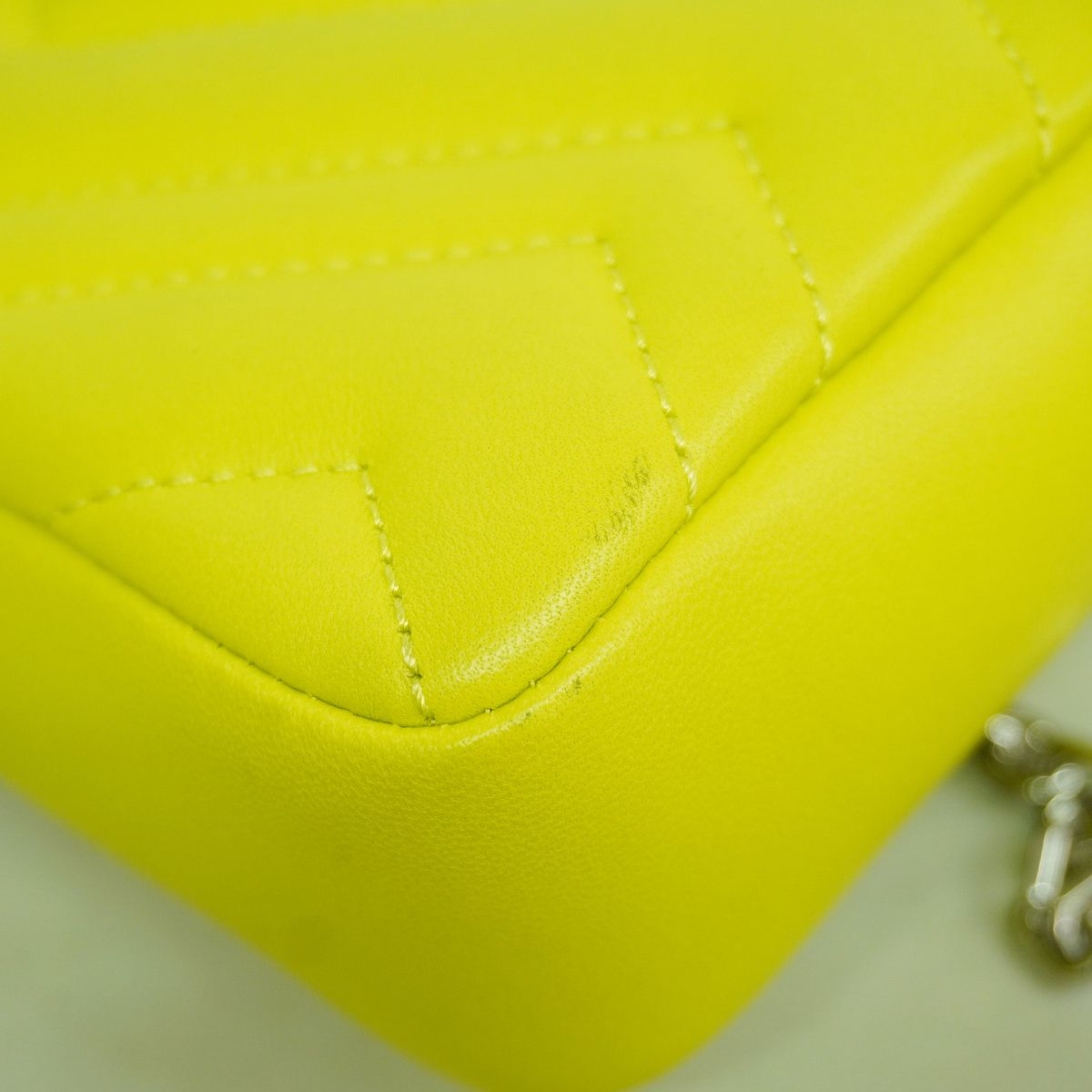 Gucci Shoulder Bag GG Marmont Leather Green Silver — view 6