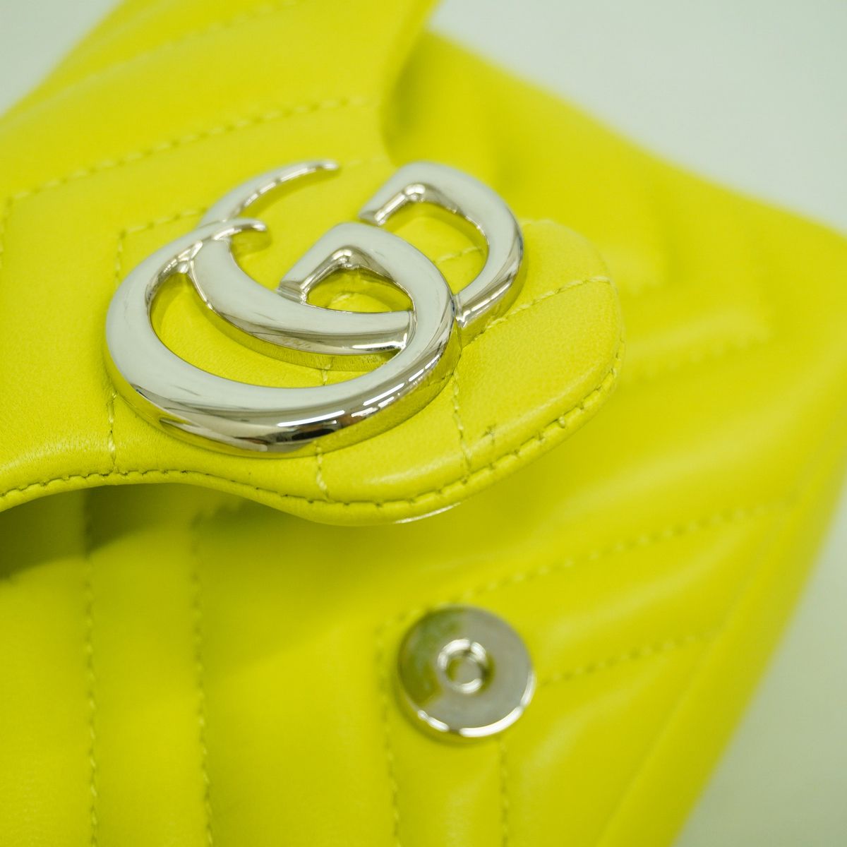 Gucci Shoulder Bag GG Marmont Leather Green Silver — view 8