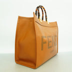 Fendi Tote Bag Sunshine Leather Brown Gold 2-Way — view 2