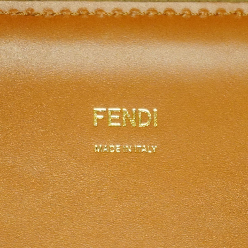 Fendi Tote Bag Sunshine Leather Brown Gold 2-Way — view 5