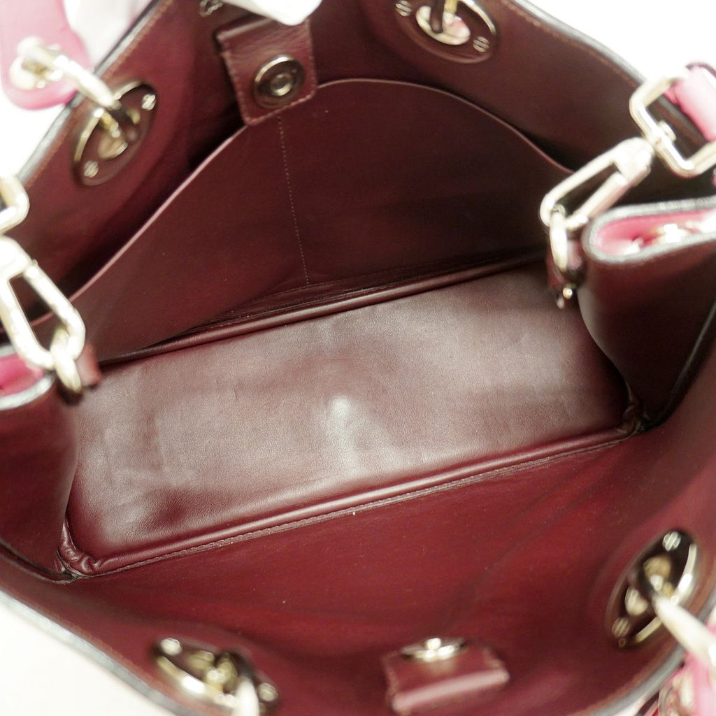 Dior Handbag Lady Leather Pink Silver 2-Way Bag — view 4