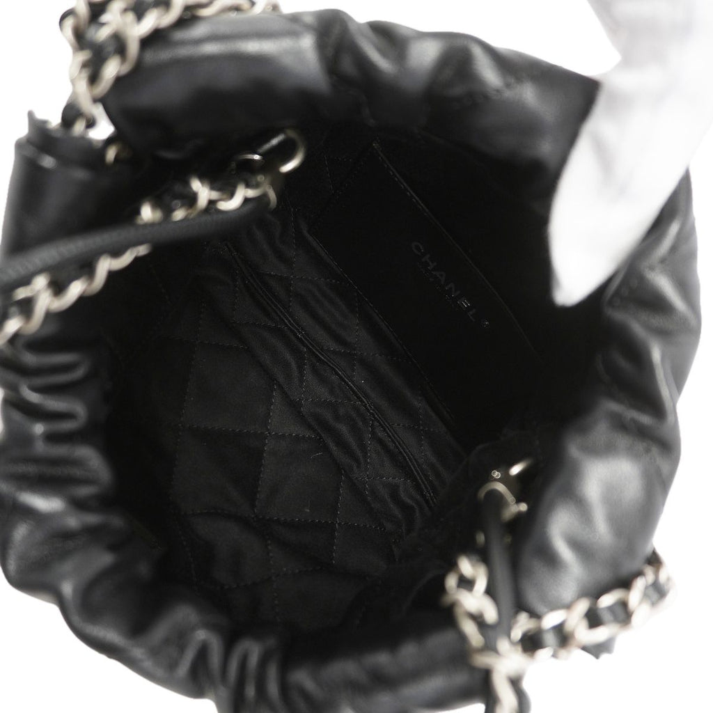 Chanel Shoulder Bag Chanel 22 Mini Calfskin Black Silver — view 4